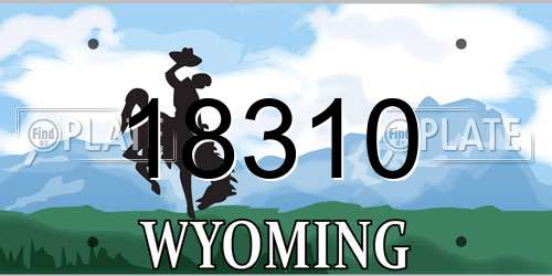 18310 Wyoming License Plate