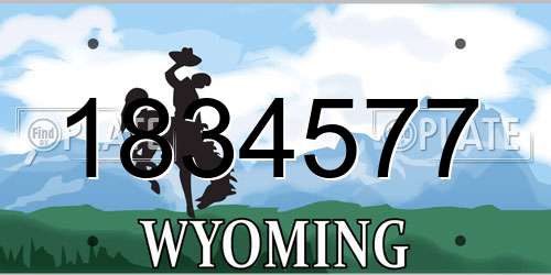 1834577 Wyoming License Plate