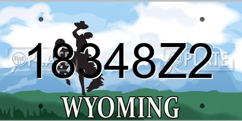 18348Z2 Wyoming License Plate