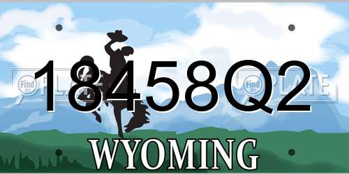 18458Q2 Wyoming License Plate