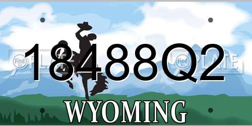 18488Q2 Wyoming License Plate