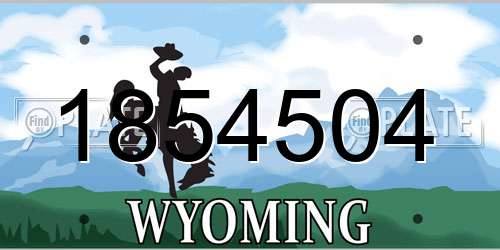 1854504 Wyoming License Plate
