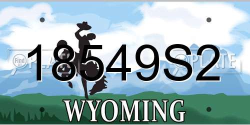 18549S2 Wyoming License Plate