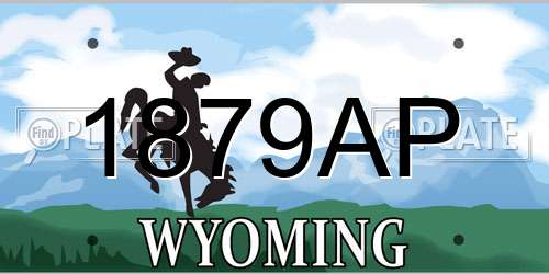 1879AP Wyoming License Plate