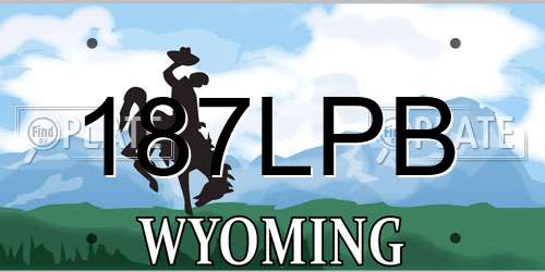 187LPB Wyoming License Plate