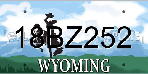 18BZ252 Wyoming License Plate