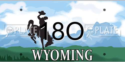 18O Wyoming License Plate