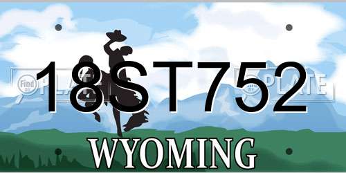 18ST752 Wyoming License Plate