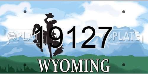 19127 Wyoming License Plate
