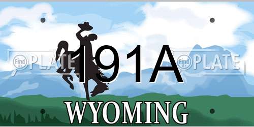 191A Wyoming License Plate