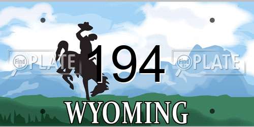 194 Wyoming License Plate