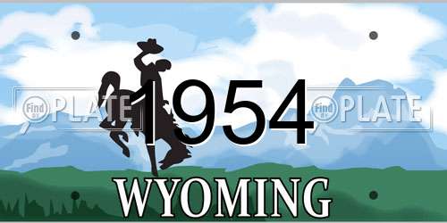1954 Wyoming License Plate