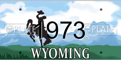 1973 Wyoming License Plate