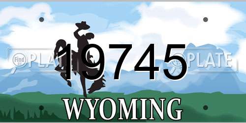 19745 Wyoming License Plate