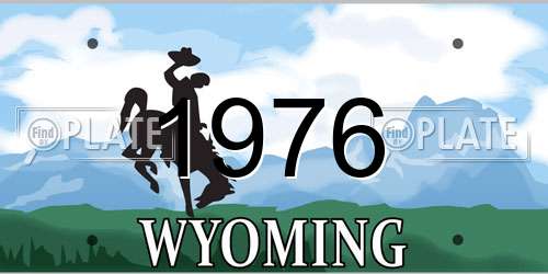 1976 Wyoming License Plate