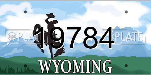 19784 Wyoming License Plate