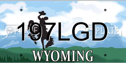 197LGD Wyoming License Plate