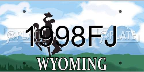 1998FJ Wyoming License Plate