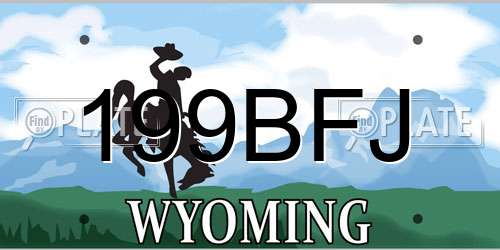 199BFJ Wyoming License Plate