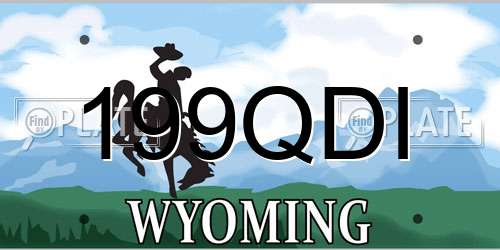 199QDI Wyoming License Plate