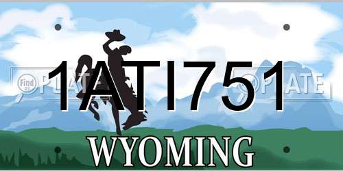 1ATI751 Wyoming License Plate
