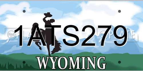 1ATS279 Wyoming License Plate