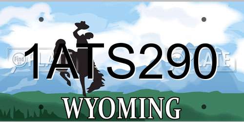 1ATS290 Wyoming License Plate