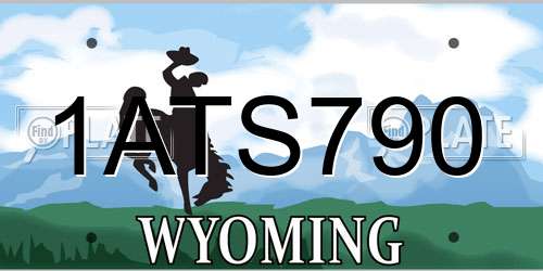 1ATS790 Wyoming License Plate