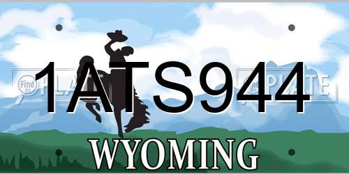 1ATS944 Wyoming License Plate