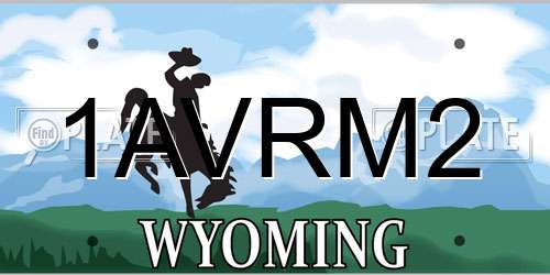1AVRM2 Wyoming License Plate