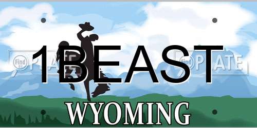 1BEAST Wyoming License Plate