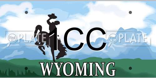 1CC Wyoming License Plate