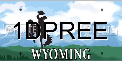 1DPREE Wyoming License Plate