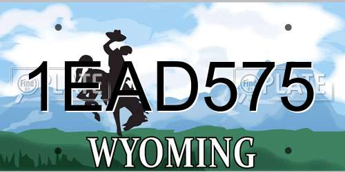 1EAD575 Wyoming License Plate