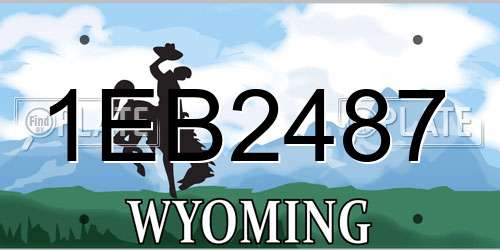 1EB2487 Wyoming License Plate