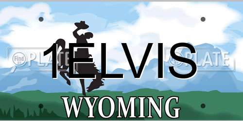 1ELVIS Wyoming License Plate