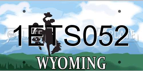 1ETS052 Wyoming License Plate