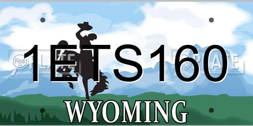 1ETS160 Wyoming License Plate