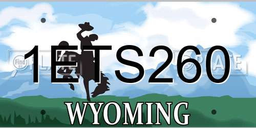 1ETS260 Wyoming License Plate