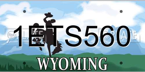 1ETS560 Wyoming License Plate