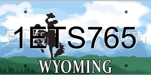 1ETS765 Wyoming License Plate