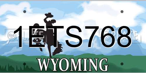 1ETS768 Wyoming License Plate