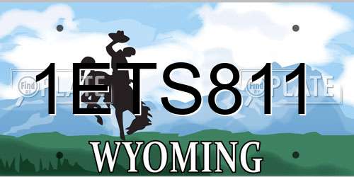 1ETS811 Wyoming License Plate