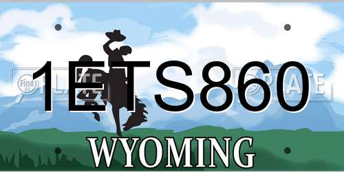 1ETS860 Wyoming License Plate