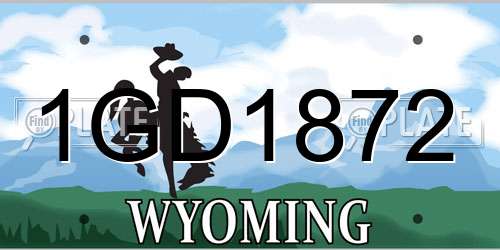 1GD1872 Wyoming License Plate