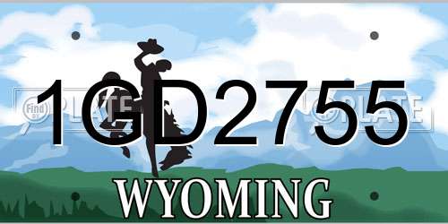 1GD2755 Wyoming License Plate