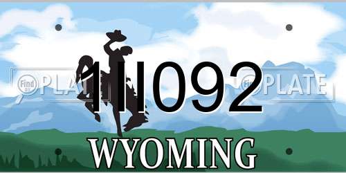 1II092 Wyoming License Plate