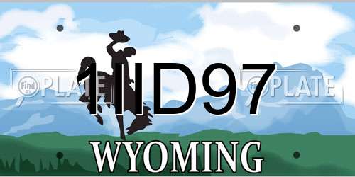 1IID97 Wyoming License Plate