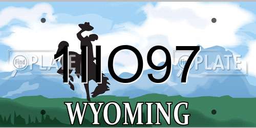 1IIO97 Wyoming License Plate