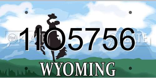 1IO5756 Wyoming License Plate